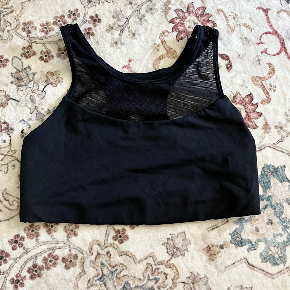 Black Mesh Sports Bra